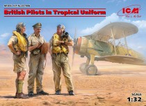 ICM 32106 Фигуры, Пилоты ВВС Великобритании в тропической униформе (1939-1943) (3 фигуры)