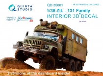 Quinta Studio QD35001 3D Декаль интерьера кабины для семейства ЗиЛ-131 (для любых моделей)