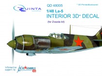Quinta Studio QD48005 Ла-5 3D Декаль интерьера кабины