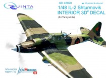 Quinta Studio QD48020 3D Декаль интерьера кабины Ил-2  (для модели Tamiya)