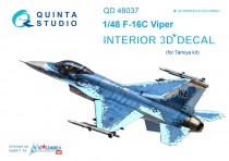 Quinta Studio QD48037 3D Декаль интерьера кабины F-16С (для модели Tamiya) 1/48