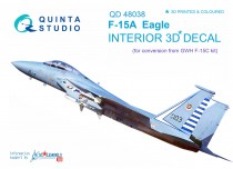 Quinta Studio QD48038 3D Декаль интерьера кабины F-15A (для модели GWH) 1/48