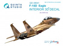 Quinta Studio QD48041 3D Декаль интерьера кабины F-15D (для модели GWH) 1/48