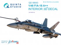 Quinta Studio QD48043 3D Декаль интерьера кабины F/A-18A++ (late) (для модели Kinetic) 1/48
