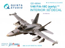 Quinta Studio QD48044 3D Декаль интерьера кабины F/A-18С (early) (для модели Kinetic) 1/48