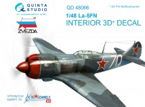 Quinta Studio QD48066 3D Декаль интерьера кабины Ла-5ФН (для модели Звезда) 1/48