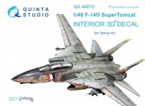 Quinta Studio QD48070 3D Декаль интерьера кабины F-14D (для модели Tamiya) 1/48