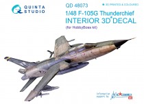 Quinta Studio QD48073 3D Декаль интерьера кабины F-105G (для модели HobbyBoss) 1/48