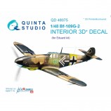 Quinta Studio QD48075 3D Декаль интерьера кабины Bf-109G-2 (для модели Eduard)