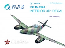 Quinta Studio QD48088 3D Декаль интерьера кабины Me-262A (для модели Tamiya)