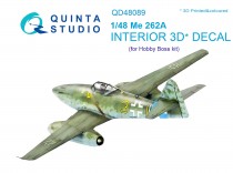 Quinta Studio QD48089 3D Декаль интерьера кабины Me-262A (для модели HobbyBoss)