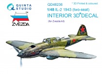 Quinta Studio QD48236 3D Декаль интерьера кабины Ил-2 1943 (двухместный) (для модели Звезда)