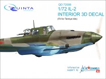Quinta Studio QD72008 IL-2 Shturmovik  3D-Printed & coloured Interior on decal paper  (for Tamiya kit)