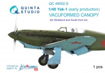 Quinta Studio QC48002-S Набор остекления Як-1  (ранние серии) (для модели Моделсвит/ЮФ), 1 шт