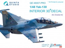 Quinta Studio QD48007 3D Декаль интерьера кабины Як-130, расширен. набор (для модели Звезда)