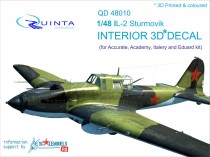 Quinta Studio QD48010 3D Декаль интерьера кабины Ил-2  (для моделей Accurate/Italery/Academy/Eduard)
