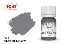 ICM C1034 Краска для творчества, 12 мл, цвет Темно-серая морская(Dark Sea Grey)