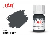 ICM C1037 Краска для творчества, 12 мл, цвеC1037 Краска для творчества, 12 мл, цвет Темно-серый(Dark Grey)  Темно-серый(Dark Grey)