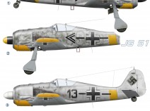 Colibri Decals 48013 FW-190 A3, JG 51 часть 1