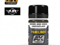 AK-Interactive AK-2071 PANELINER FOR BROWN AND GREEN CAMOUFLAGE