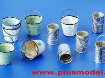 Plusmodel PM152 Metal Buckets and Cans 1/35