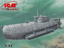 ICM S.006 U-boat Type XXVIIB Seehund (early) WWII German Midget Submarine, 1/72