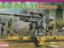 DRAGON 6523 88mm FlaK37 mit Behelfslafette, 1/35