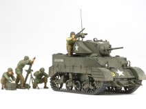 Tamiya 35313 US Light Tank M5A1 - Pursuit Operation with 4 Figures, 1/35