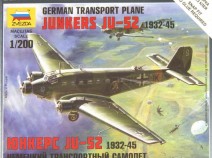 Звезда 6139 немецкий транспортный самолет JU-52 1/200