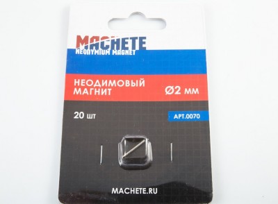 Machete 0070 Неодимовый магнит 2 мм, 20 шт