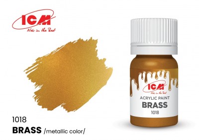 ICM C1018 Краска для творчества, 12 мл, цвC1018 Краска для творчества, 12 мл, цвет Латунь(Brass)ет Латунь(Brass)