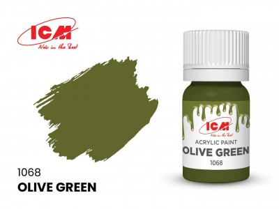 ICM C1068 Краска для творчества, 12 мл, цвет Оливковый(Olive Green)