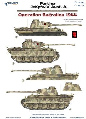 Colibri Decals 35119 Pz.Kpfw.V Panter Ausf. A. Operation Bagration