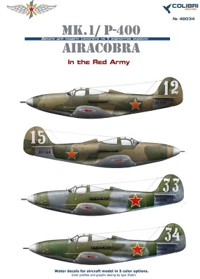 Colibri Decals 48034 Airacobra MK 1/ P-39D/Р-400 in the North of the USSR