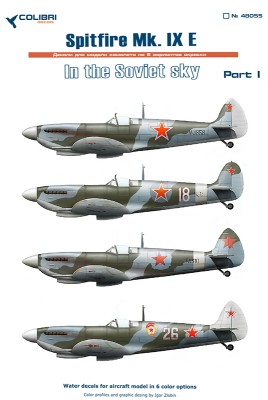 Colibri Decals 48055 Spitfire Mk. IX E In the Soviet sky.  Part I