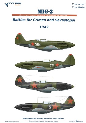 Colibri Decals 72181 MiG-3 in the sky over Crimea