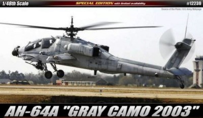 Academy 12239 Вертолет AH-64A Gray camo 2003  1/48