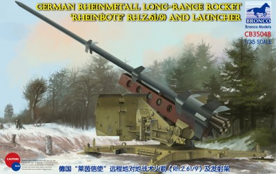 Bronco CB35048 German Rheinmetall Long-Range Rocket ‘Rheinbote’ (Rh.Z.61/9) and launcher