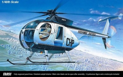 Academy 12249 HUGHES 500D Police Helicopter (1:48)