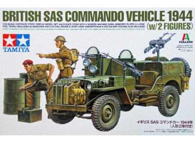 Tamiya 25152 British SAS Commando Vehicle 1944 with 2 Figures 1/35