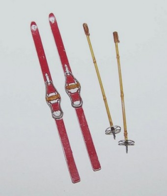 PlusModel EL040 Skis with sticks