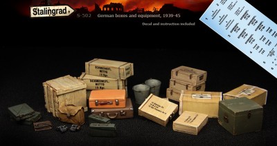 Stalingrad S-502 German boxes and equipment, 1939-45
