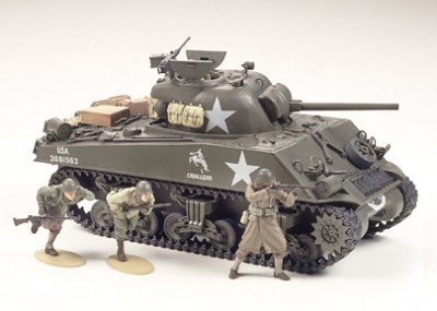 Tamiya 35250 U.S. Medium Tank M4A3 Sherman 75mm Gun Late Production (Frontline Breakthrough), 1/35