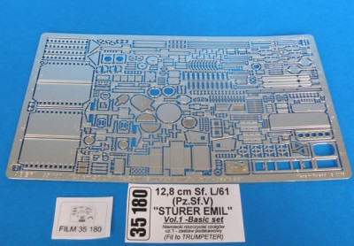 Aber 35 180 12,8 cm Sf. L/61 (Pz.Sf.V) "STURER EMIL" Vol.1 Basic set