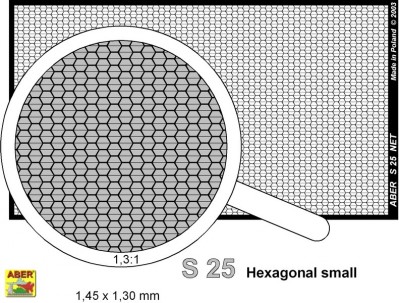Aber S25 Net with hexagonal mesh 1,5 x 1,4 mm