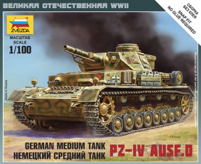Звезда 6151 Немецкий средний танк Pz-4 AUSF.D 1/100