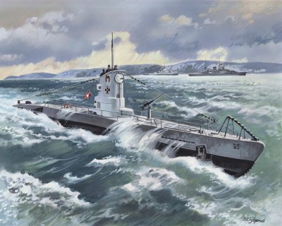 ICM S.009 Германская подводная лодка  2 МВ U-Boat Type II В 1/350