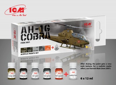 ICM C3001 Набор красок для AH-1G Cobra