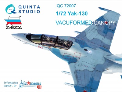 Quinta Studio QC72007 Набор остекления для модели Як-130 с дет.шнуром (для модели фирмы Звезда)
